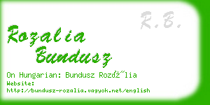 rozalia bundusz business card